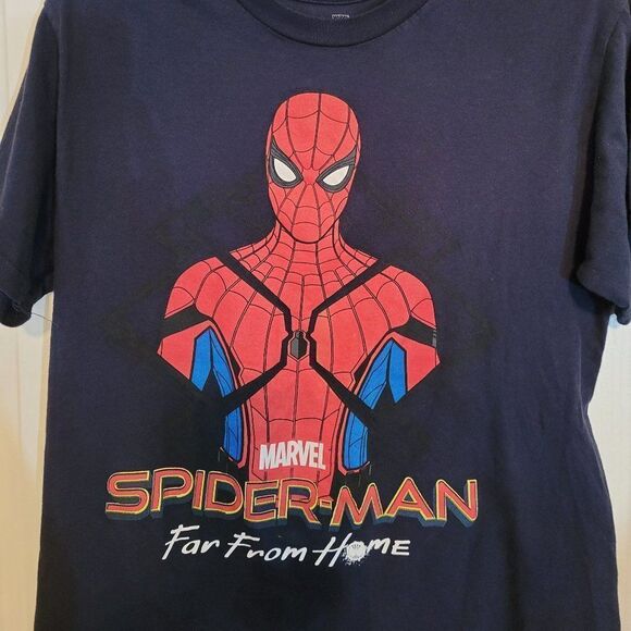 SPIDERMAN NAVY BLUE SHIRT - Picture 1 of 12